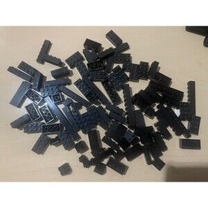 100+ Black Lego Bricks Parts 2x2 2x4 1x4 2x8 1x8 1x2 2x3 1x6 pieces